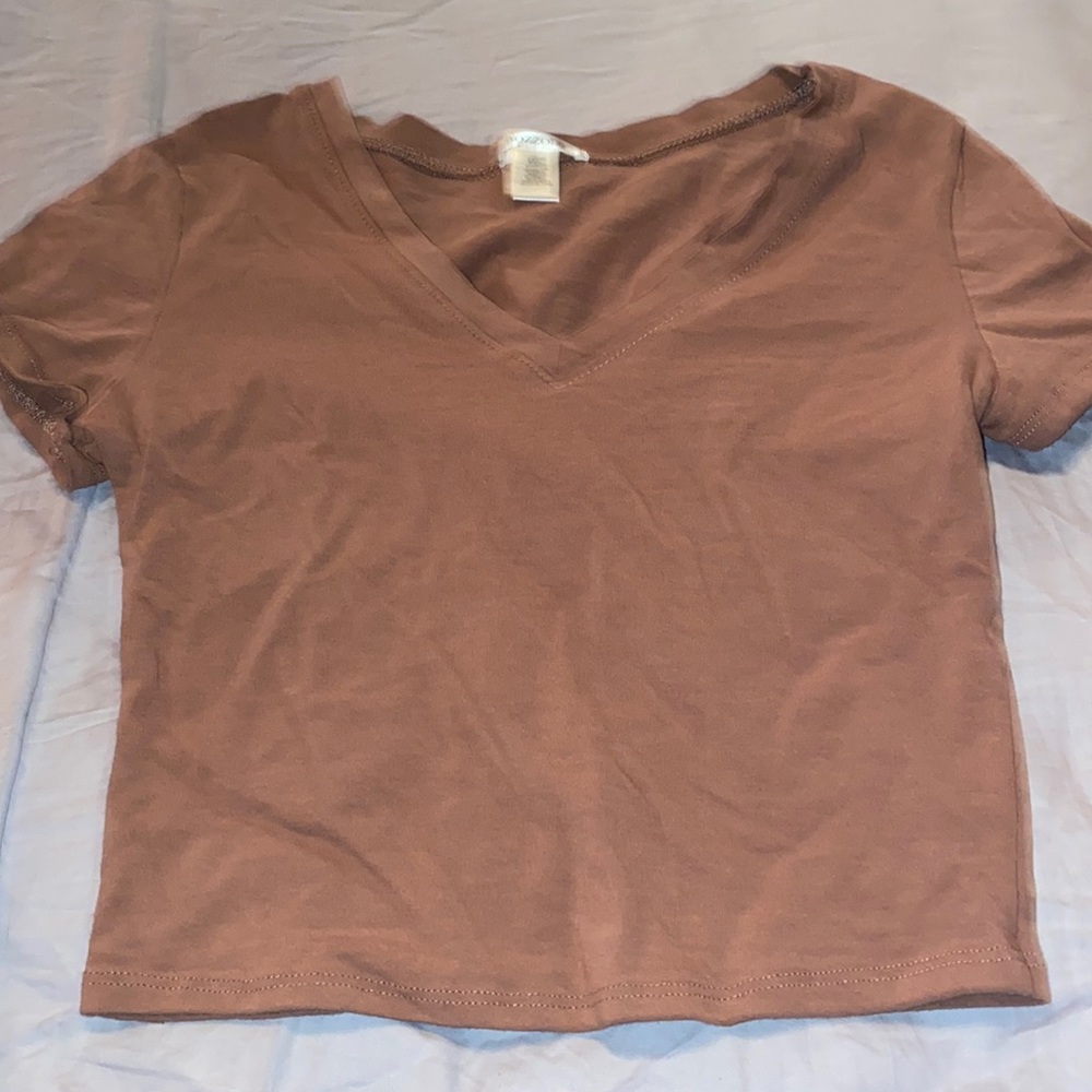 Brown crop top